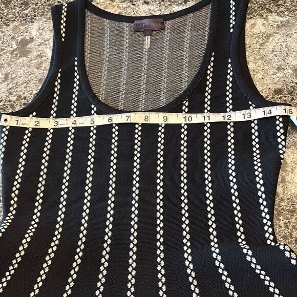 NWT Hale Bob black/white fit & flare dress Sz S graphic summer cruise - Picture 11 of 13